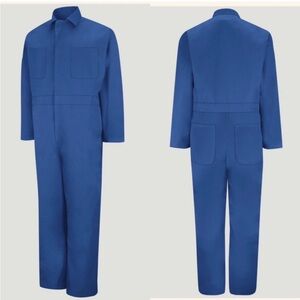 Red Kap Twill Action Back Coverall Chest Pockets Electric Blue Size 36 Regular